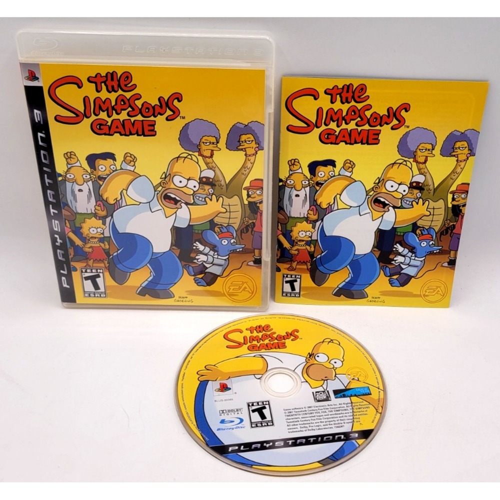 The Simpsons Game (PlayStation 3, 2007) PS3 CIB COMPLETE IN BOX